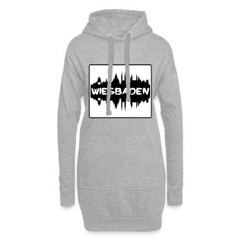 Wiesbaden Allemagne Skyline Silhouette Voyage Souven - Sweat-shirt à capuche long Femme - gris chiné - Devant