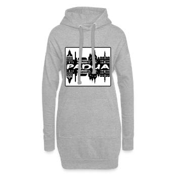 Padua Italien Skyline Silhouette Reisesouvenir - Hoodie-Kleid - Grau meliert - Vorne
