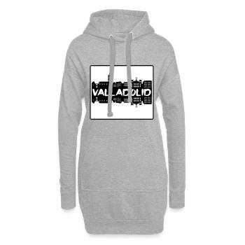 Valladolid Espagne Skyline Silhouette Voyage Souveni - Sweat-shirt à capuche long Femme - gris chiné - Devant