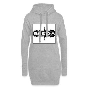 Breda Niederlande Skyline Silhouette Reisesouven - Hoodie-Kleid - Grau meliert - Vorne