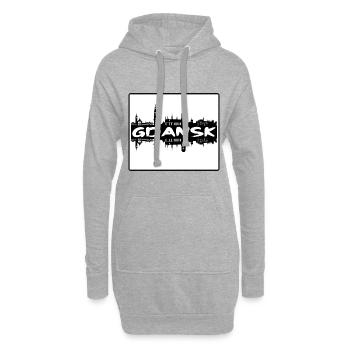 Danzig Polen Skyline Silhouette Reisesouvenir - Hoodie-Kleid - Grau meliert - Vorne