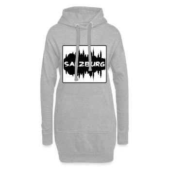 Salzburg Österreich Skyline Silhouette Reise Souveni - Hoodie-Kleid - Grau meliert - Vorne