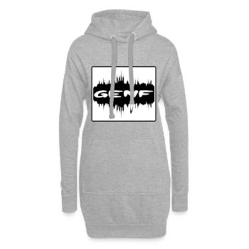 Genf Schweiz Skyline Silhouette Travel Souveni - Hoodie-Kleid - Grau meliert - Vorne
