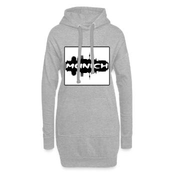 Munich Allemagne Skyline Silhouette Souvenir de voyage - Sweat-shirt à capuche long Femme - gris chiné - Devant