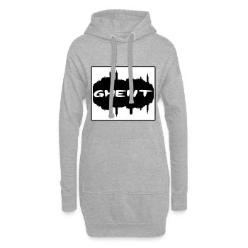 Gent Belgien Skyline Silhouette Reise Souvenir - Hoodie-Kleid - Grau meliert - Vorne