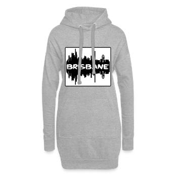 Brisbane Australien Skyline Silhouette Reisen Souve - Hoodie-Kleid - Grau meliert - Vorne