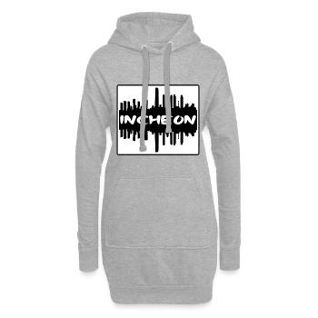 Incheon Südkorea Skyline Silhouette Travel Souv - Hoodie-Kleid - Grau meliert - Vorne