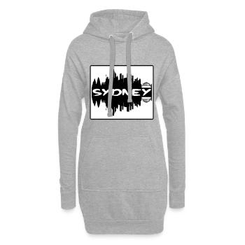 Sydney Australien Skyline Silhouette Reise Souveni - Hoodie-Kleid - Grau meliert - Vorne