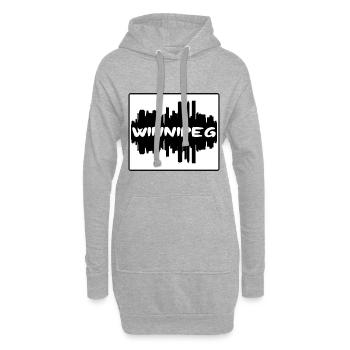 Winnipeg Kanada Skyline Silhouette Reise Souvenir - Hoodie-Kleid - Grau meliert - Vorne