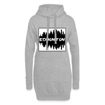 Edmonton Canada Skyline Silhouette Souvenir de voyage - Sweat-shirt à capuche long Femme - gris chiné - Devant