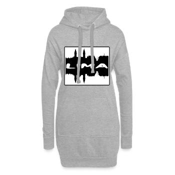 Lima Peru Skyline Silhouette Travel Souvenir - Hoodie Dress - heather grey - Front