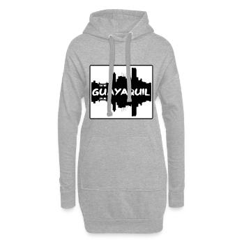 Guayaquil Equador Skyline Silhouette Travel Souven - Hoodie-Kleid - Grau meliert - Vorne