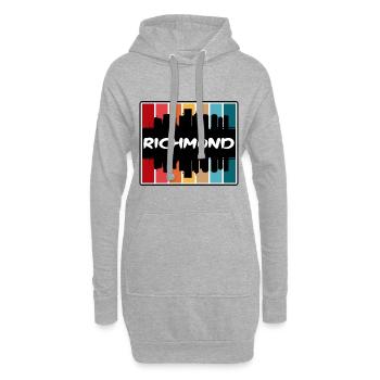Richmond Virginia USA Skyline Silhouette Reisen So - Hoodie-Kleid - Grau meliert - Vorne
