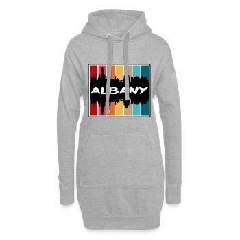 Albany New York USA Skyline Silhouette Reisen Souv - Hoodie-Kleid - Grau meliert - Vorne
