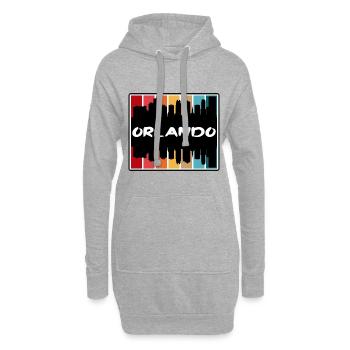 Orlando Florida USA Skyline Silhouette Reisen Souv - Hoodie-Kleid - Grau meliert - Vorne