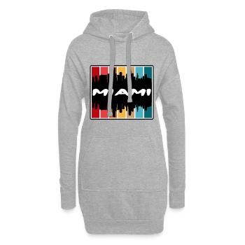 Miami Florida Usa Skyline Silhouette Travel Souven - Hoodie-Kleid - Grau meliert - Vorne