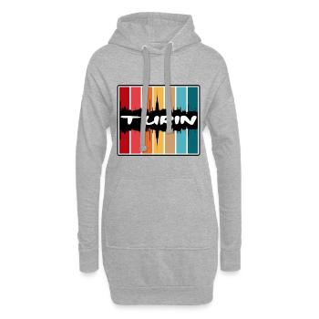 Turin Italien Skyline Silhouette Reise Souvenir - Hoodie-Kleid - Grau meliert - Vorne