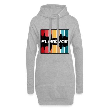 Florenz Italien Skyline Silhouette Reise Souvenir - Hoodie-Kleid - Grau meliert - Vorne