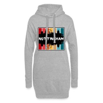 Nottingham England Skyline Silhouette Travel Souve - Hoodie-Kleid - Grau meliert - Vorne