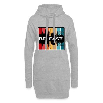 Belfast Nordirland Skyline Silhouette Reisen - Hoodie-Kleid - Grau meliert - Vorne