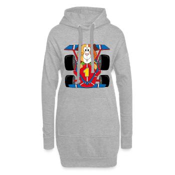 MEERSCHWEINCHEN - AUTO - RENNFAHRER - TIER - Hoodie-Kleid - Grau meliert - Vorne
