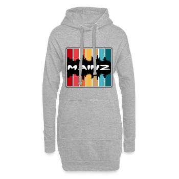 Mayence Allemagne Skyline Silhouette Souvenir de voyage - Sweat-shirt à capuche long Femme - gris chiné - Devant