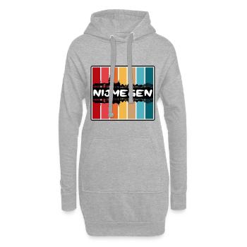 Nimègue Pays-Bas Skyline Silhouette Travel Sou - Sweat-shirt à capuche long Femme - gris chiné - Devant