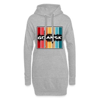 Danzig Polen Skyline Silhouette Reise Souvenir - Hoodie-Kleid - Grau meliert - Vorne