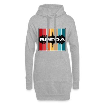 Breda Niederlande Skyline Silhouette Travel Souven - Hoodie-Kleid - Grau meliert - Vorne