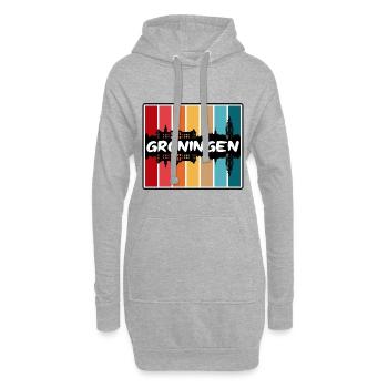 Groningen Niederlande Skyline Silhouette Reisen So - Hoodie-Kleid - Grau meliert - Vorne