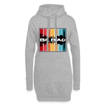 Bilbao Spanien Skyline Silhouette Reise Souvenir - Hoodie-Kleid - Grau meliert - Vorne