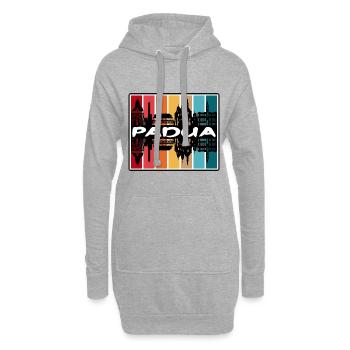 Padua Italien Skyline Silhouette Reise Souvenir - Hoodie-Kleid - Grau meliert - Vorne