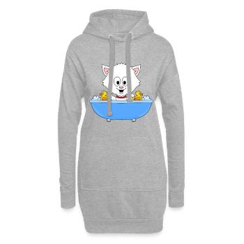 KATZE - BADEWANNE - BADEN - TIER - BABY - Hoodie-Kleid - Grau meliert - Vorne