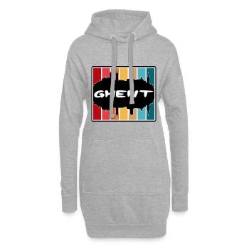 Gent Belgien Skyline Silhouette Reise Souvenir - Hoodie-Kleid - Grau meliert - Vorne