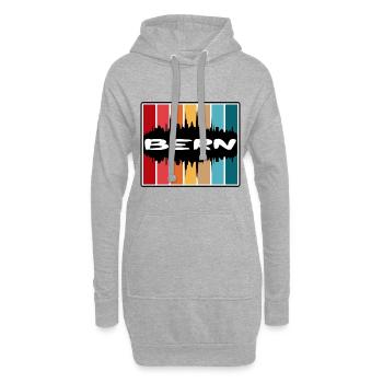 Berne Suisse Skyline Silhouette Travel Souveni - Sweat-shirt à capuche long Femme - gris chiné - Devant