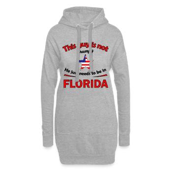 Urlaub in Florida - Hoodie-Kleid - Grau meliert - Vorne