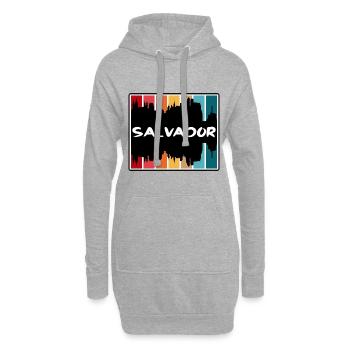 Salvador Brasilien Skyline Silhouette Reise Souvenir - Hoodie-Kleid - Grau meliert - Vorne