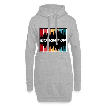 Edmonton Canada Skyline Silhouette Souvenir de voyage - Sweat-shirt à capuche long Femme - gris chiné - Devant