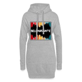Belo Horizonte Brésil Skyline Silhouette Voyage So - Sweat-shirt à capuche long Femme - gris chiné - Devant