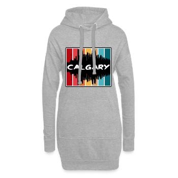 Calgary Kanada Skyline Silhouette Reise Souvenir - Hoodie-Kleid - Grau meliert - Vorne
