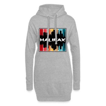 Halifax Canada Skyline Silhouette Voyage Souvenir - Sweat-shirt à capuche long Femme - gris chiné - Devant