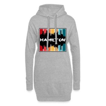 Hamilton Canada Skyline Silhouette Souvenir de voyage - Sweat-shirt à capuche long Femme - gris chiné - Devant