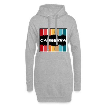 Canberra Australien Skyline Silhouette Travel Souve - Hoodie-Kleid - Grau meliert - Vorne