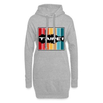 Taipeh Taiwan Skyline Silhouette Reise Souvenir - Hoodie-Kleid - Grau meliert - Vorne