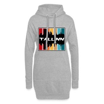 Tallinn Estland Skyline Silhouette Reise Souvenir - Hoodie-Kleid - Grau meliert - Vorne