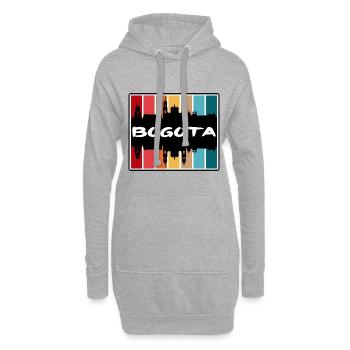 Bogota Colombie Skyline Silhouette Souvenir de voyage - Sweat-shirt à capuche long Femme - gris chiné - Devant