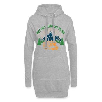 My retirement plan motorhome camper retire t-shirt - Sweat-shirt à capuche long Femme - gris chiné - Devant