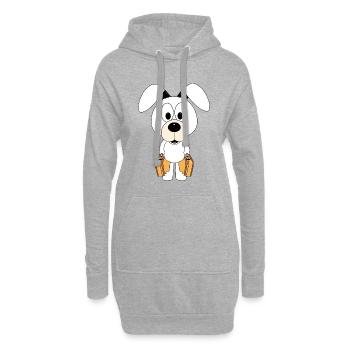 HUND - REISE - URLAUB - FERIEN - AUSWANDERER - Hoodie-Kleid - Grau meliert - Vorne