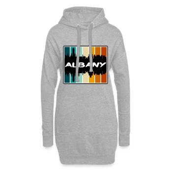 Albany New York USA Skyline Silhouette Reisen Souv - Hoodie-Kleid - Grau meliert - Vorne