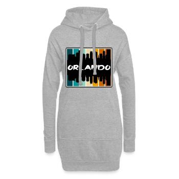 Orlando Florida USA Skyline Silhouette Reisen Souv - Hoodie-Kleid - Grau meliert - Vorne
